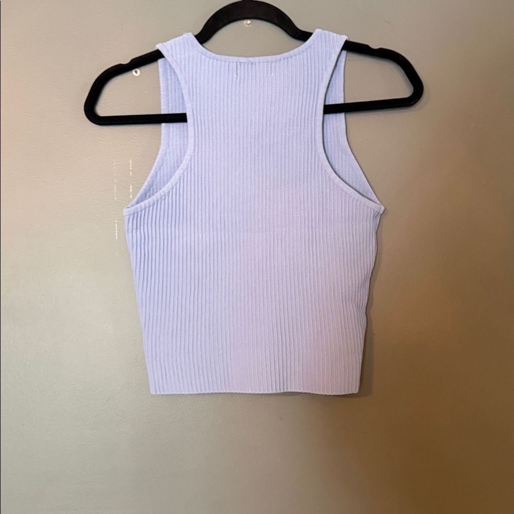 Altar'd State Light Blue Ribbed Tank Top - Picture 3 of 3